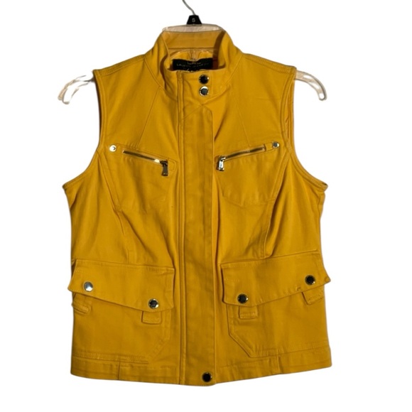 Lauren Ralph Lauren vintage denim yellow vest. Size S/P. GUC - Picture 4 of 9